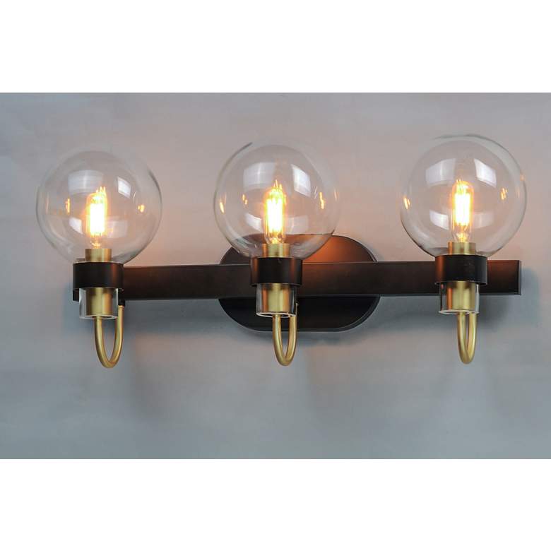 Image 5 Bauhaus 23" Wide Bronze 3-Light Bath Light more views