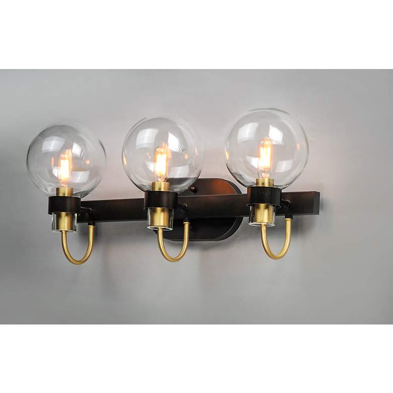 Image 6 Bauhaus 23" Wide Bronze 3-Light Bath Light more views