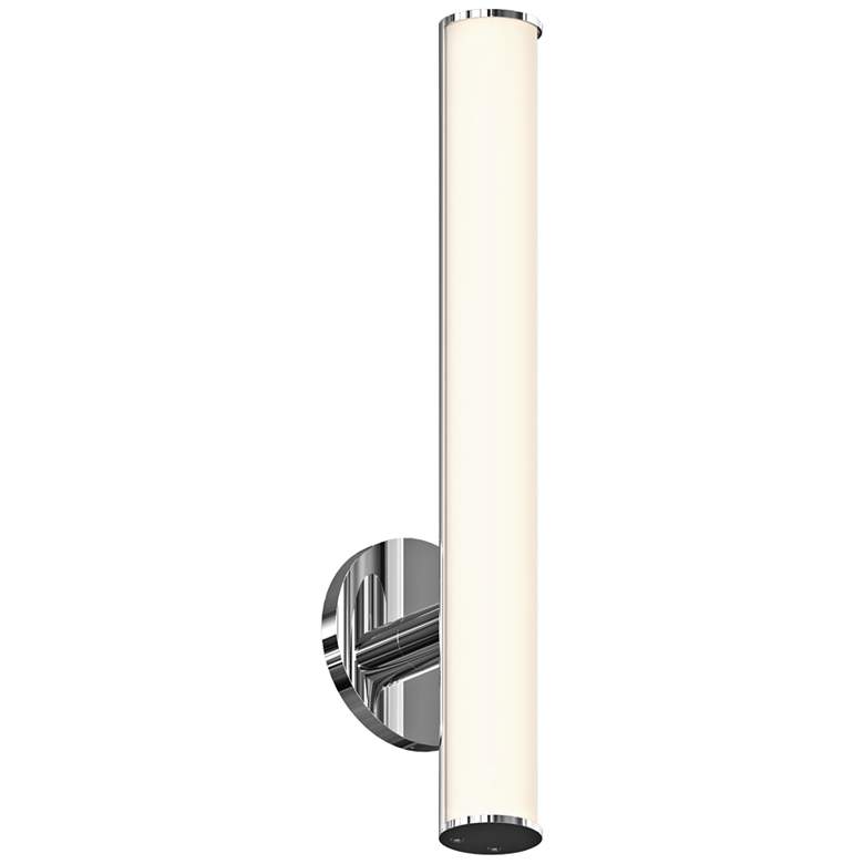 Image 1 Bauhaus Columns 18 inch High Polished Chrome LED Wall Sconce