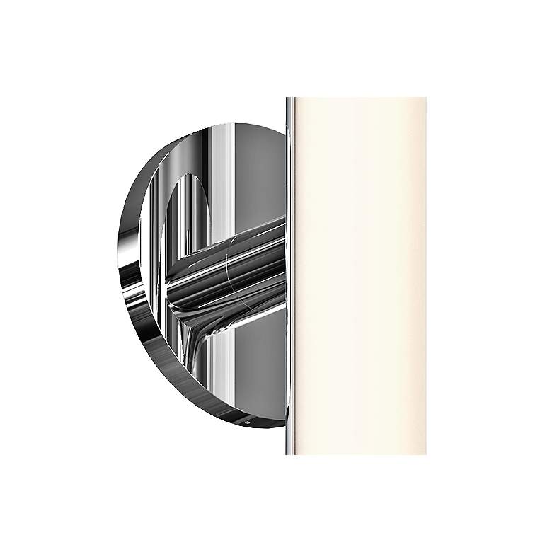 Image 2 Bauhaus Columns 18" High Polished Chrome LED Wall Sconce more views