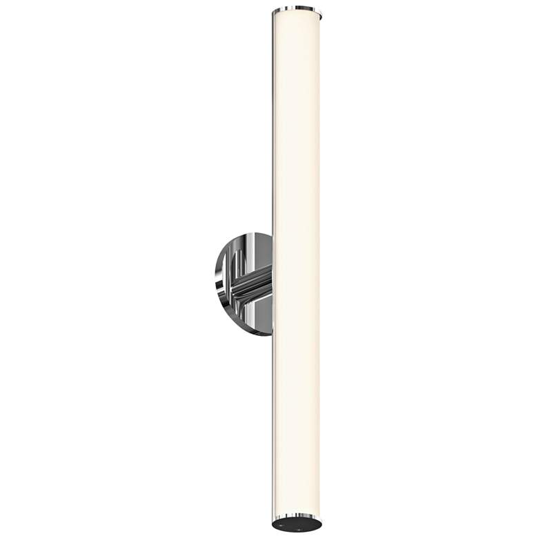 Image 1 Bauhaus Columns 24" High Polished Chrome LED Wall Sconce