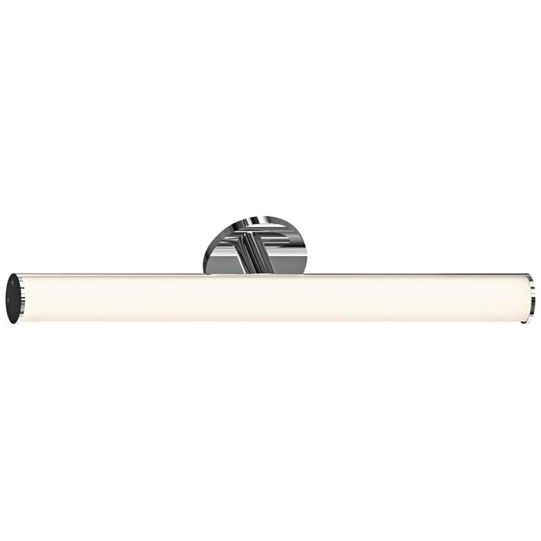Image 3 Bauhaus Columns 24" High Polished Chrome LED Wall Sconce more views