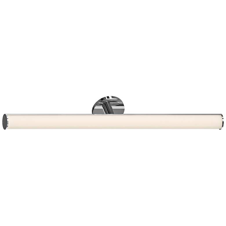 Image 3 Bauhaus Columns 32" High Polished Chrome LED Wall Sconce more views