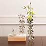 3_Bauhinia Bud 10 3/4" High Nickel and Glass Decorative Vase more views