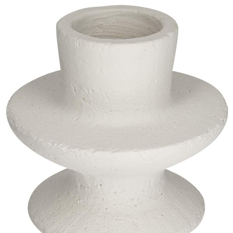 Image 4 Baust 14 1/2" High White Ceramic Tiered-Top Decorative Vase more views