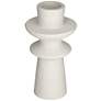 Baust 14 1/2" High White Ceramic Tiered-Top Decorative Vase in scene