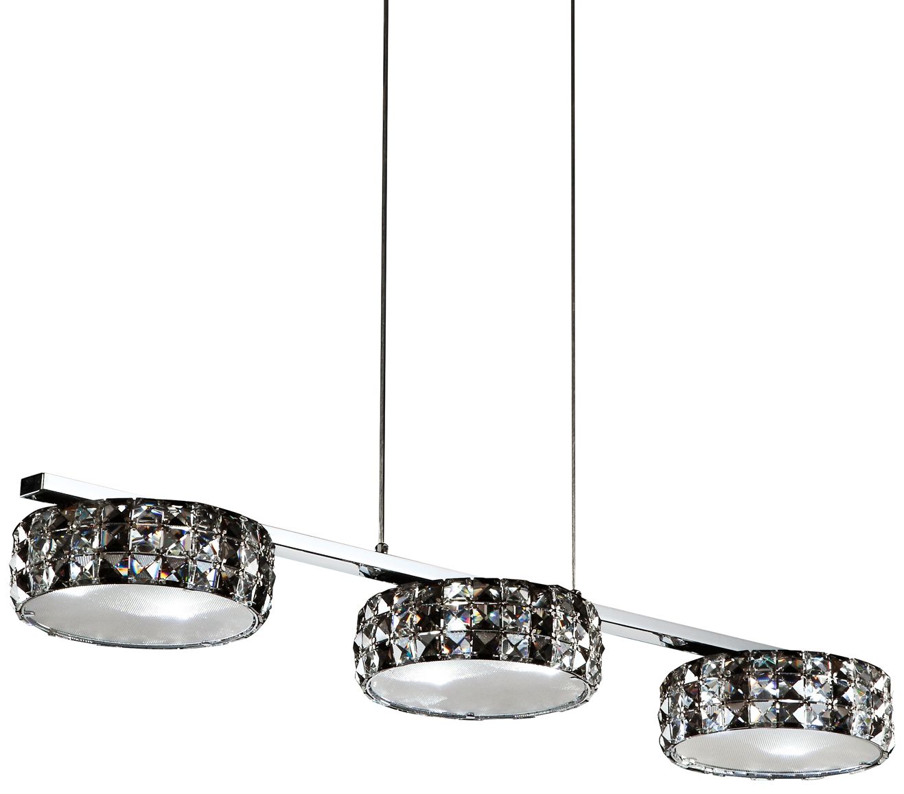 Bavaran 36" Wide Polished Chrome LED 9-Light Chandelier