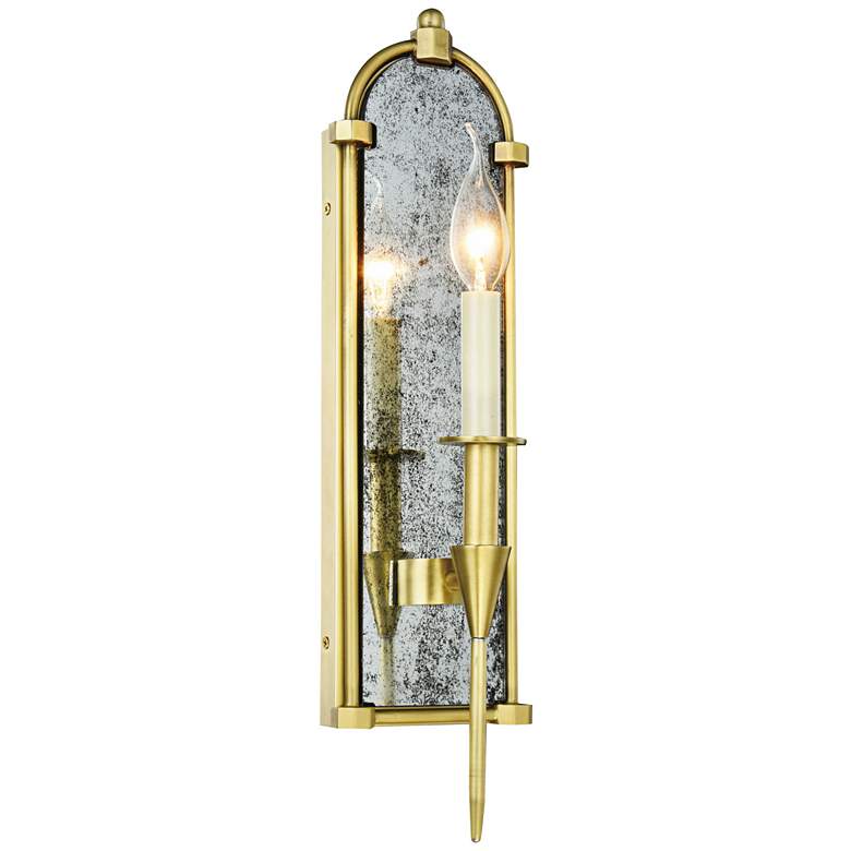 Image 1 Bavaria 19" High Burnished Brass 1-Light Wall Sconce