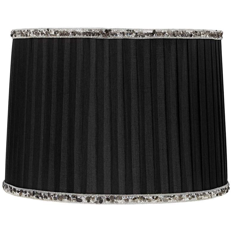 Image 1 Bavaria Black Machine Pleat Drum Lamp Shade 13x14x10 (Spider)