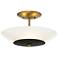 Bax 14" Wide Soft Brass with Sand Coal Ceiling Light
