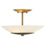 6_Bax 14" Wide Soft Brass with Sand Coal Ceiling Light more views