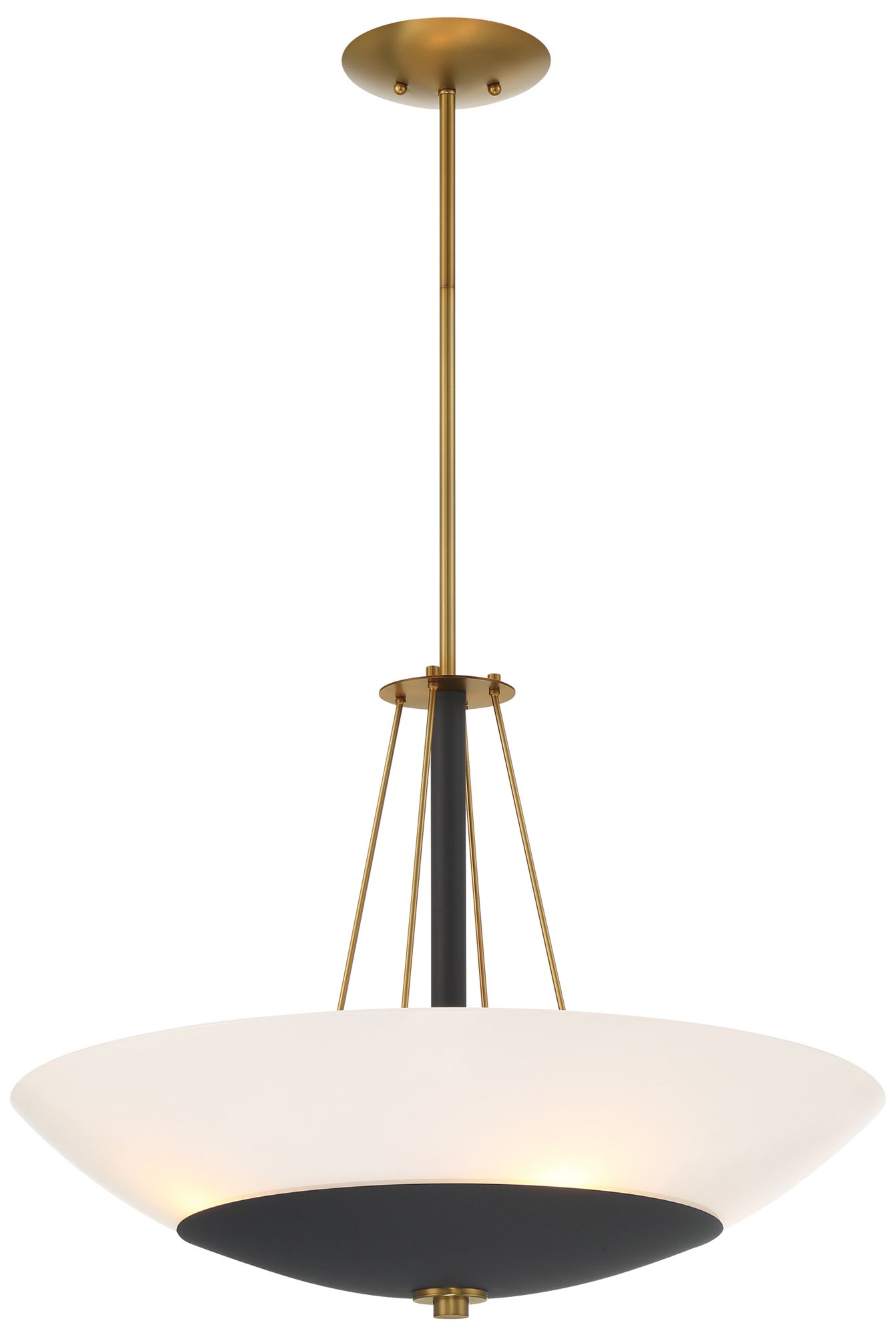 Bax 24" Wide Soft Brass and Sand Coal Bowl Pendant Light