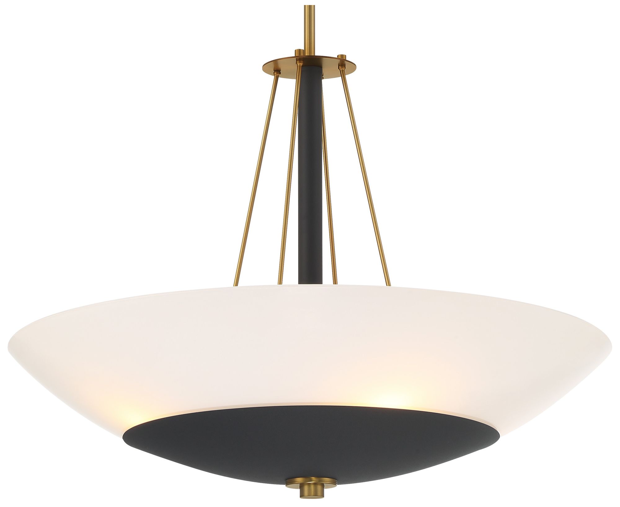 Image 3 Bax 24" Wide Soft Brass and Sand Coal Bowl Pendant Light more views