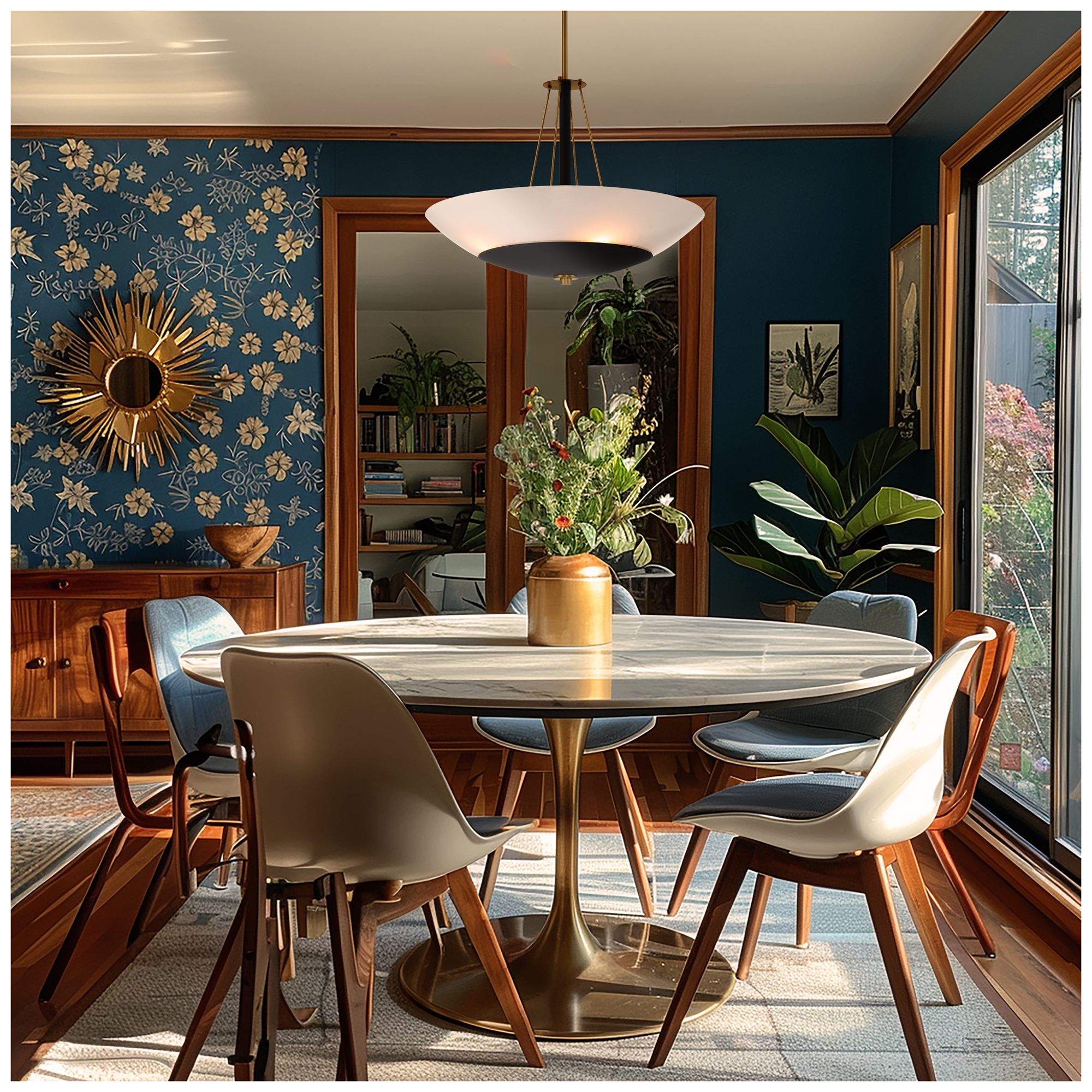 Bax 24" Wide Soft Brass and Sand Coal Bowl Pendant Light