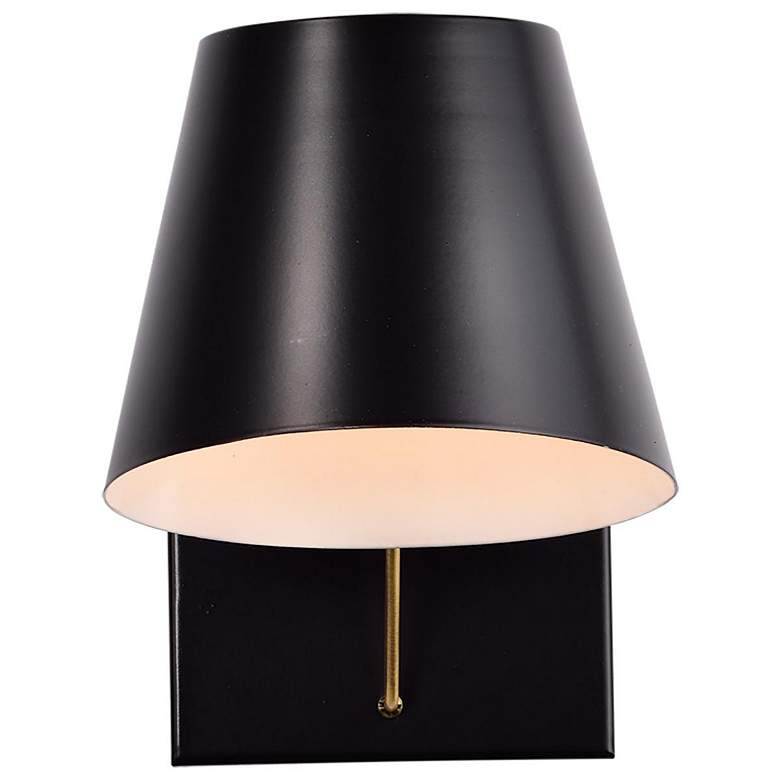 Image 3 Baxter; 1 Light Vanity; Black with Burnished Brass more views