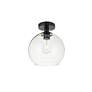 Thumbnail3 of Baxter 1 Lt Black Flush Mount w/ Clear Glass more views
