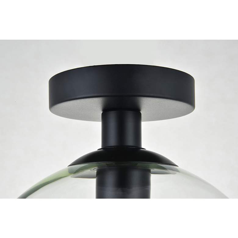 Image 6 Baxter 1 Lt Black Flush Mount w/ Clear Glass more views