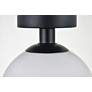 Thumbnail4 of Baxter 1 Lt Black Flush Mount w/ Frosted White Glass more views