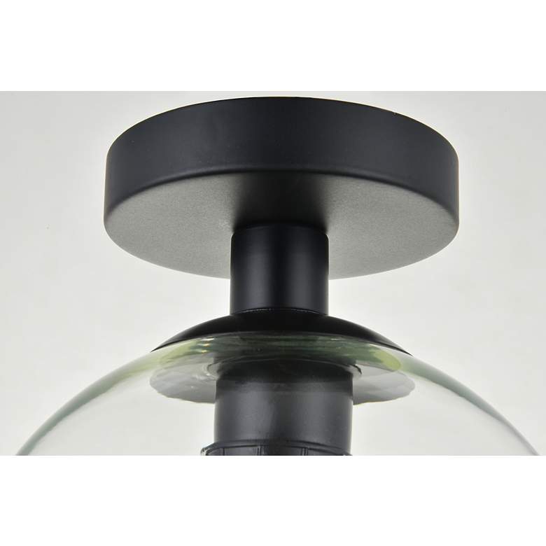 Image 6 Baxter 1 Lt Black Flush Mount With Clear Glass more views
