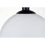 Thumbnail4 of Baxter 1 Lt Black Flush Mount With Frosted White Glass more views