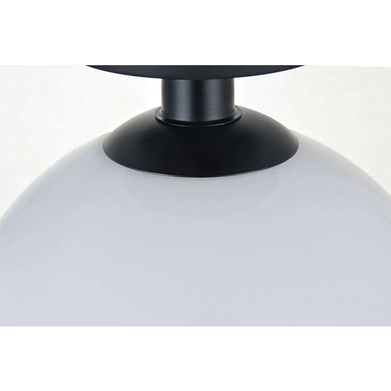 Image 6 Baxter 1 Lt Black Flush Mount With Frosted White Glass more views