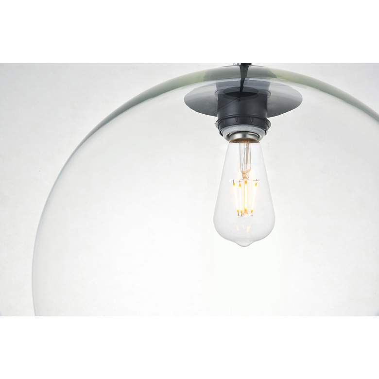 Image 6 Baxter 1 Lt Black Pendant With Clear Glass more views