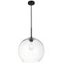 Baxter 1 Lt Black Pendant With Clear Glass in scene