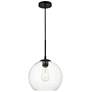 Baxter 1 Lt Black Pendant With Clear Glass
