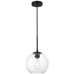 Baxter 1 Lt Black Pendant With Clear Glass