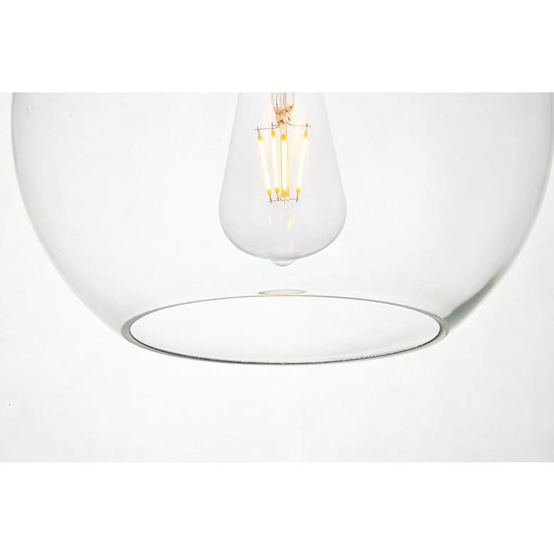 Image 5 Baxter 1 Lt Black Pendant With Clear Glass more views