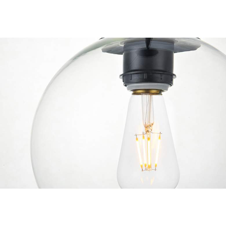 Image 7 Baxter 1 Lt Black Pendant With Clear Glass more views
