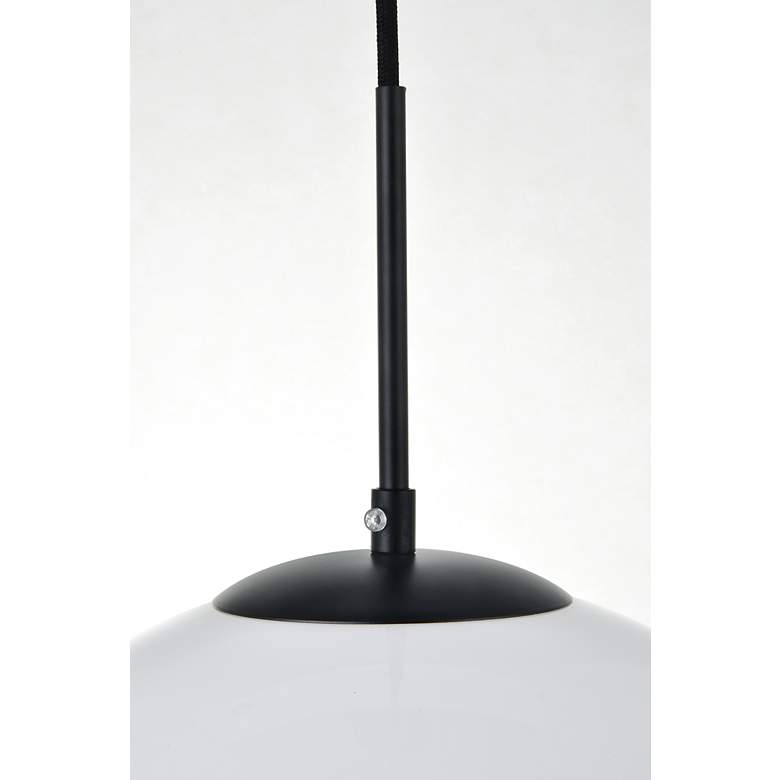 Image 6 Baxter 1 Lt Black Pendant With Frosted White Glass more views