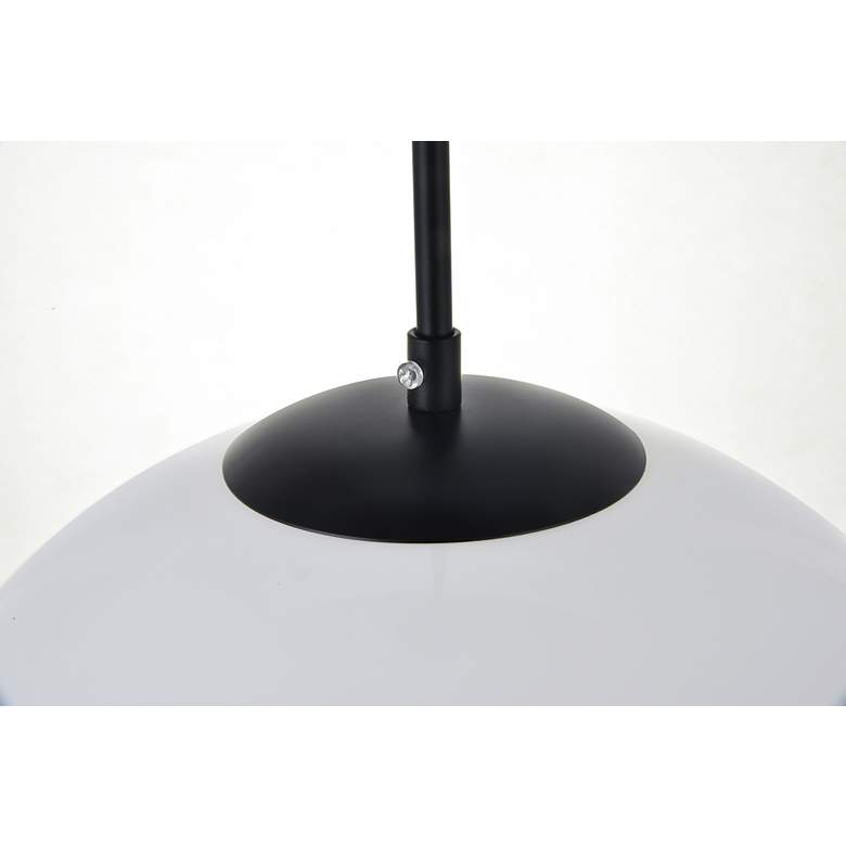 Image 7 Baxter 1 Lt Black Pendant With Frosted White Glass more views