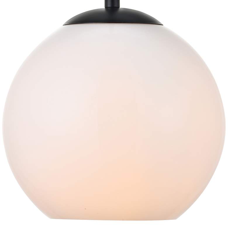 Image 2 Baxter 1 Lt Black Pendant With Frosted White Glass more views