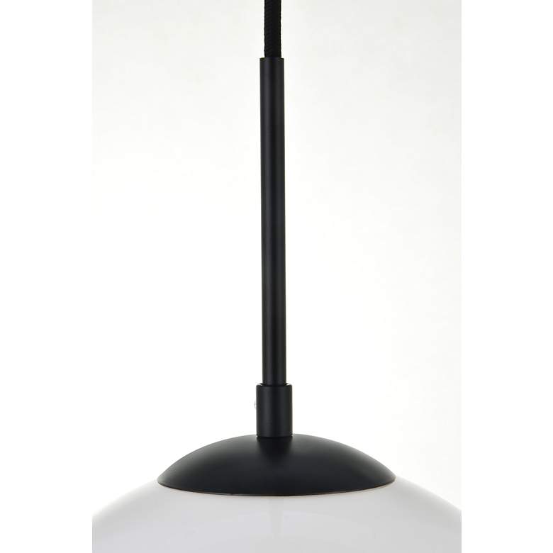 Image 6 Baxter 1 Lt Black Pendant With Frosted White Glass more views