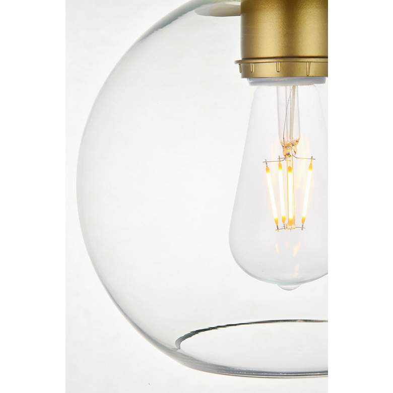 Image 4 Baxter 1 Lt Brass Flush Mount With Clear Glass more views