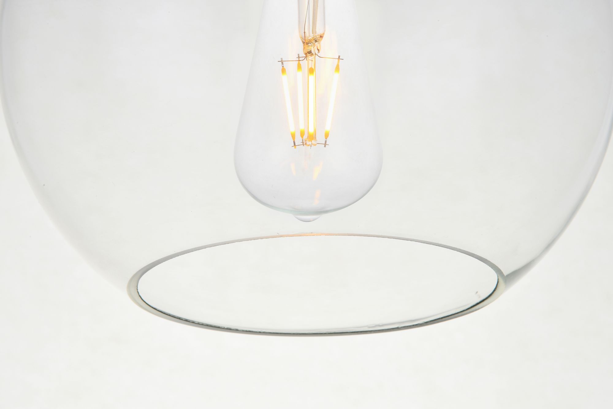 Image 5 Baxter 1 Lt Brass Flush Mount With Clear Glass more views