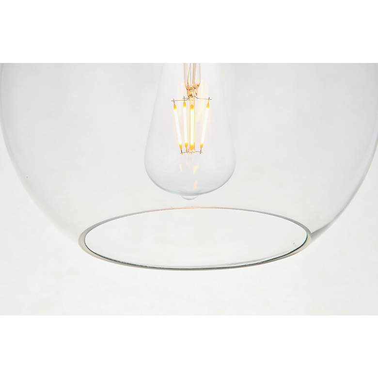 Image 5 Baxter 1 Lt Brass Flush Mount With Clear Glass more views