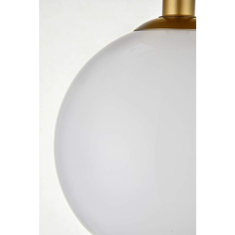 Image 6 Baxter 1 Lt Brass Flush Mount With Frosted White Glass more views