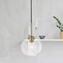 Baxter 1 Lt Brass Pendant With Clear Glass in scene