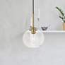 2_Baxter 1 Lt Brass Pendant With Clear Glass