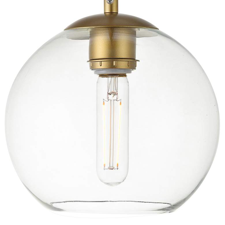 Image 4 Baxter 1 Lt Brass Pendant With Clear Glass more views