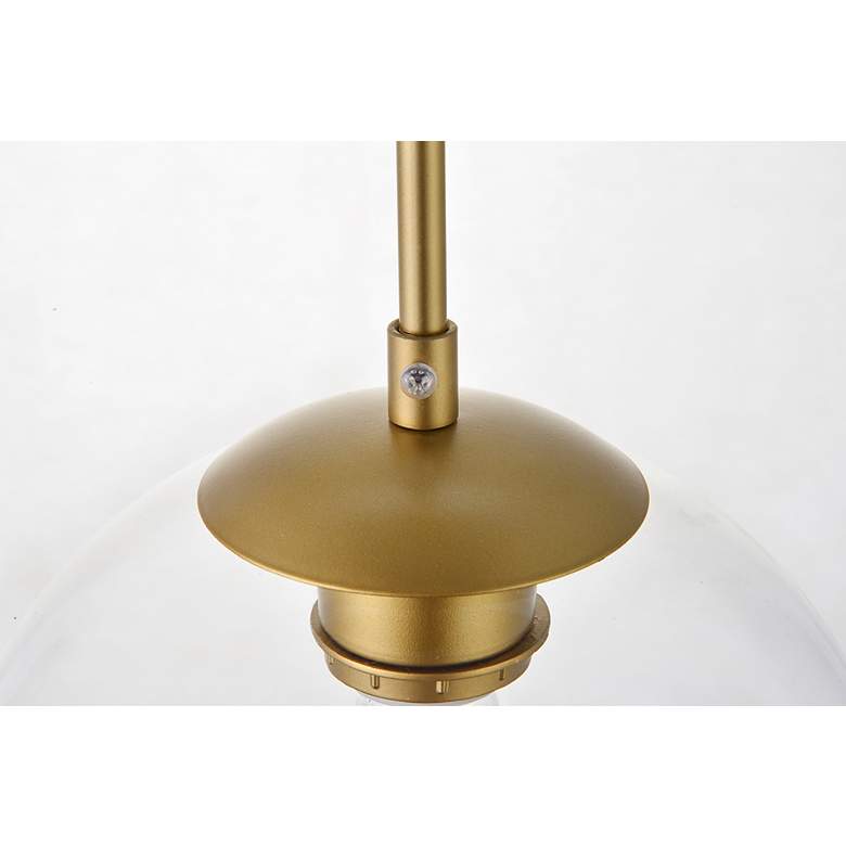 Image 5 Baxter 1 Lt Brass Pendant With Clear Glass more views