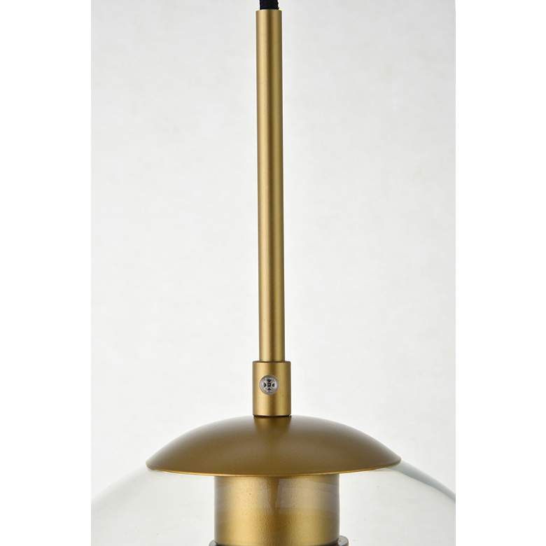 Image 7 Baxter 1 Lt Brass Pendant With Clear Glass more views