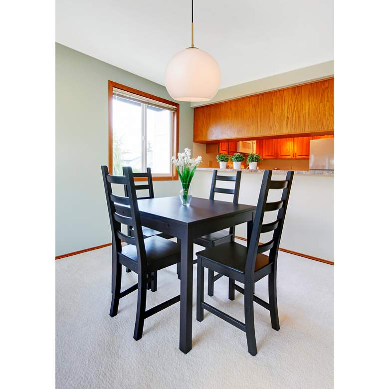 Image 3 Baxter 1 Lt Brass Pendant With Frosted White Glass more views