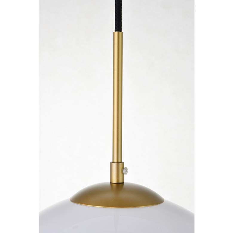 Image 6 Baxter 1 Lt Brass Pendant With Frosted White Glass more views
