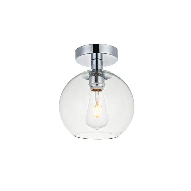 Image 3 Baxter 1 Lt Chrome Flush Mount With Clear Glass more views