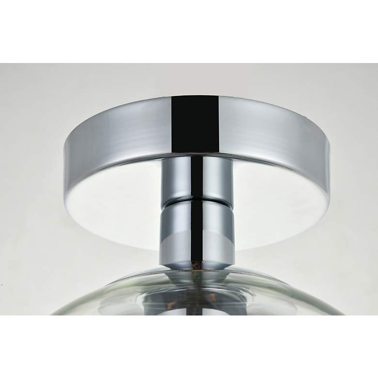 Image 6 Baxter 1 Lt Chrome Flush Mount With Clear Glass more views