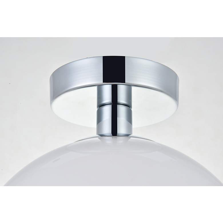 Image 6 Baxter 1 Lt Chrome Flush Mount With Frosted White Glass more views