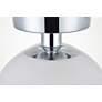Baxter 1 Lt Chrome Flush Mount With Frosted White Glass